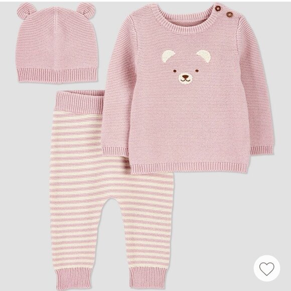 Carter's Matching Twins 3- Piece Sweater Sets - Picture 6 of 6